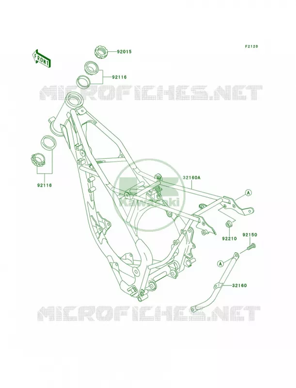 Frame Kawasaki MOTOS 100 2013 KX100  KX100DDF
