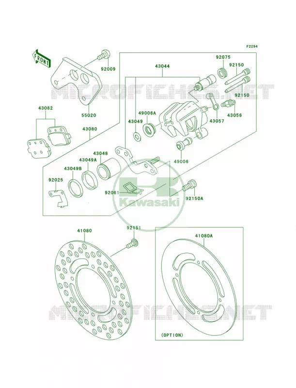 Rear Brake Kawasaki MOTOS 85 2013 KX85  KX85ADF