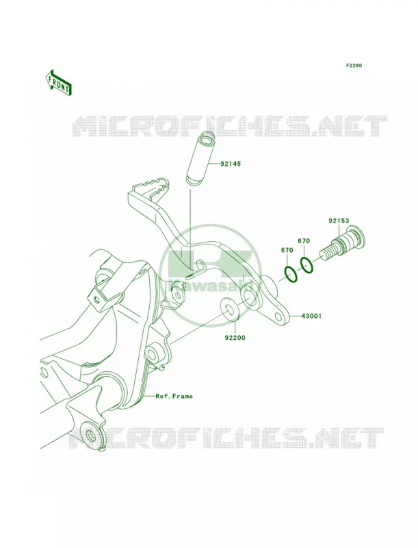 Brake Pedal Kawasaki MOTOS 140 2009 KLX140  KLX140A9F