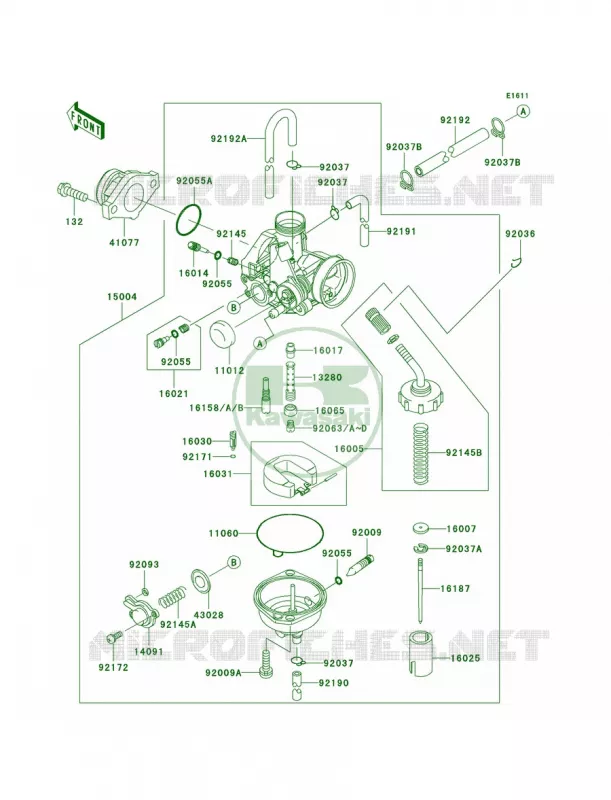 Carburetor Kawasaki MOTOS 140 2009 KLX140  KLX140A9F