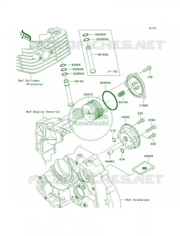 Oil Pump Kawasaki MOTOS 140 2009 KLX140  KLX140A9F