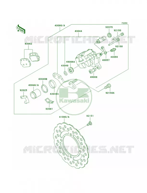 Rear Brake Kawasaki MOTOS 140 2009 KLX140  KLX140A9F