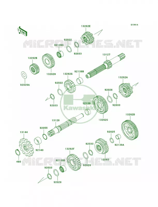 TransmissionAAFABF Kawasaki MOTOS 140 2009 KLX140  KLX140A9F