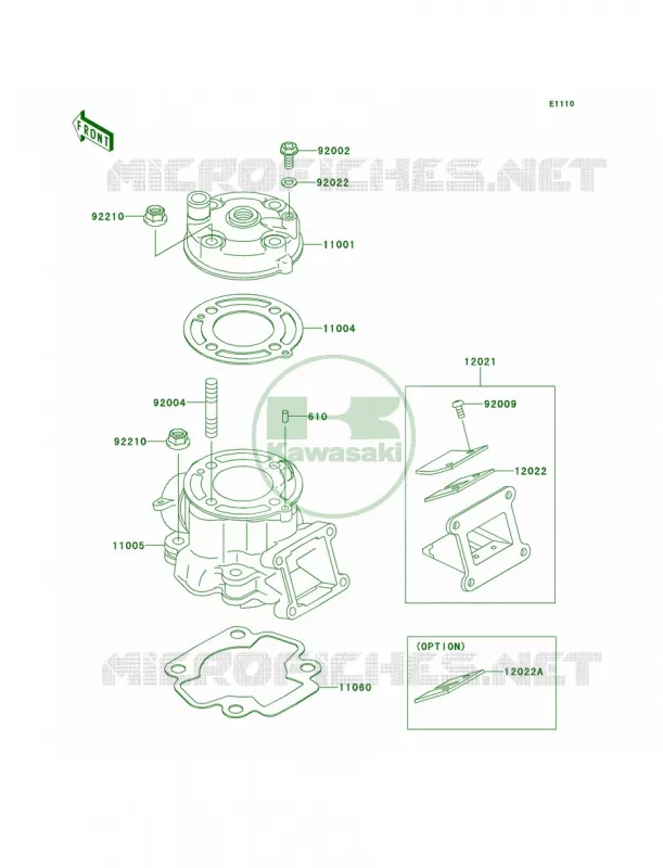Cylinder HeadCylinder Kawasaki MOTOS 65 2013 KX65   KX65ADF