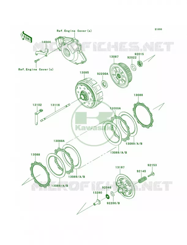 Clutch Kawasaki MOTOS 450 2012 KX450F  KX450FCF