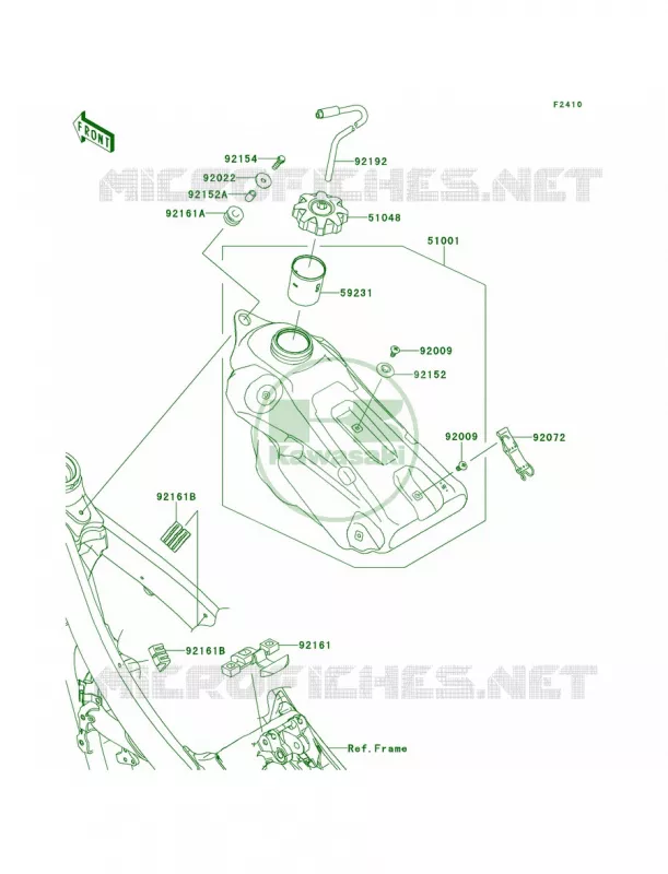 Fuel Tank Kawasaki MOTOS 450 2012 KX450F  KX450FCF