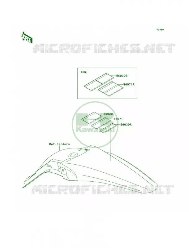 Labels Kawasaki MOTOS 450 2012 KX450F  KX450FCF
