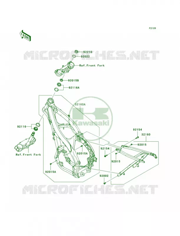 Frame Kawasaki MOTOS 250 2012 KX250F  KX250YCF