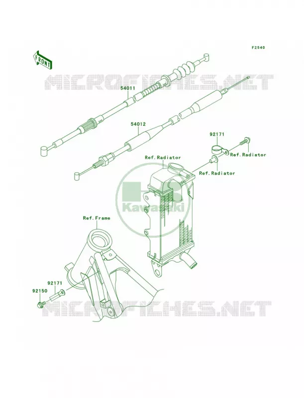 Cables Kawasaki MOTOS 100 2012 KX100  KX100DCF