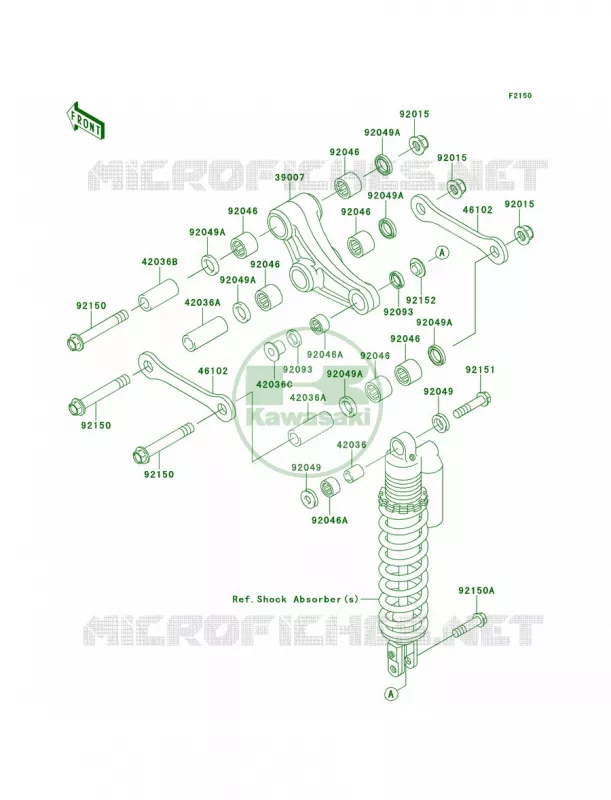 Rear Suspension Kawasaki MOTOS 100 2012 KX100  KX100DCF