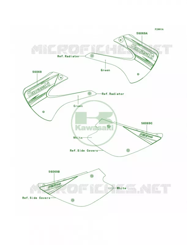 DecalsABF Kawasaki MOTOS 85 2012 KX85  KX85ACF