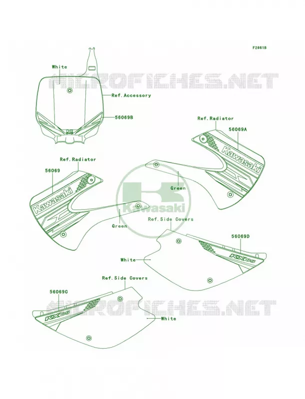 DecalsACF Kawasaki MOTOS 85 2012 KX85  KX85ACF