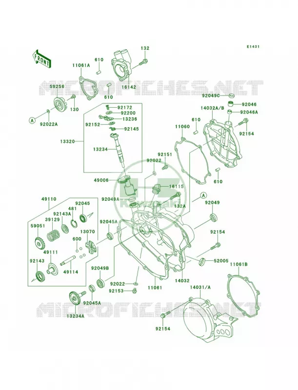 Engine Covers Kawasaki MOTOS 85 2012 KX85  KX85ACF