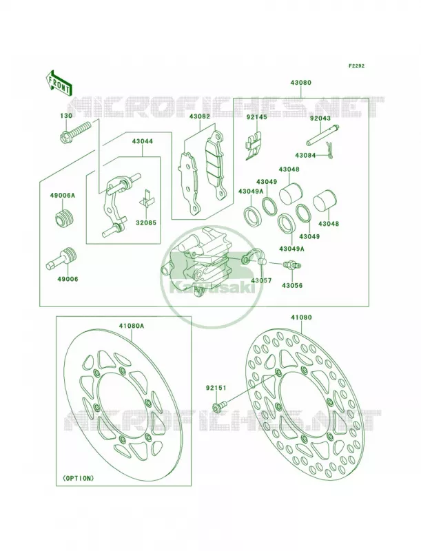 Front Brake Kawasaki MOTOS 85 2012 KX85  KX85ACF