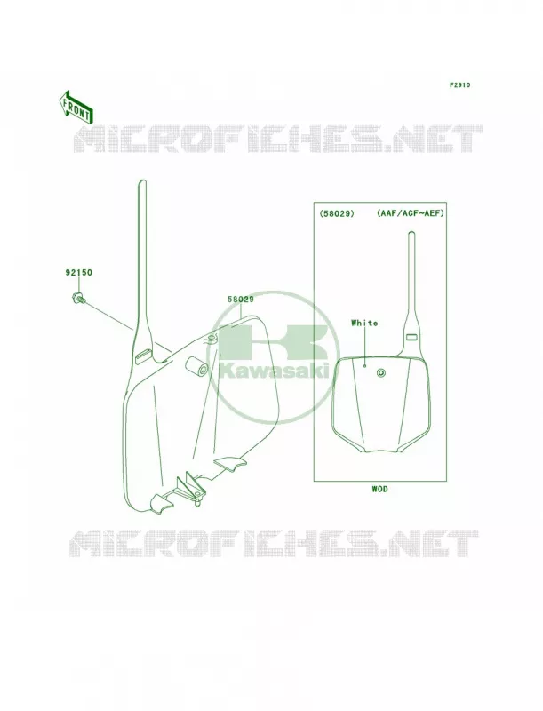 Accessory Kawasaki MOTOS 65 2012 KX65   KX65ACF