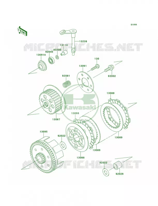 Clutch Kawasaki MOTOS 65 2012 KX65   KX65ACF
