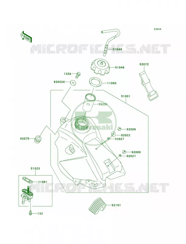 Fuel Tank Kawasaki MOTOS 65 2012 KX65   KX65ACF