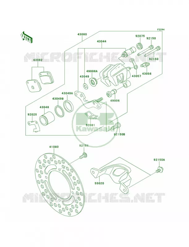Rear Brake Kawasaki MOTOS 65 2012 KX65   KX65ACF