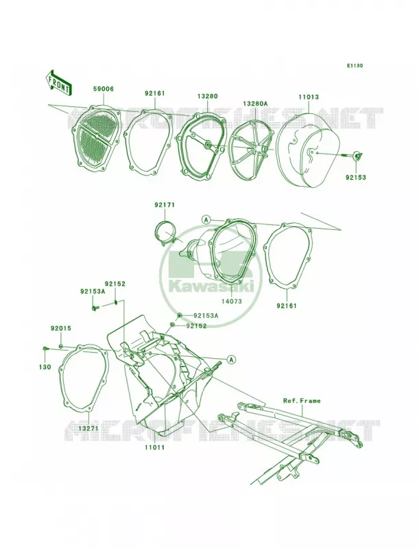 Air Cleaner Kawasaki MOTOS 450 2011 KX450F  KX450EBF