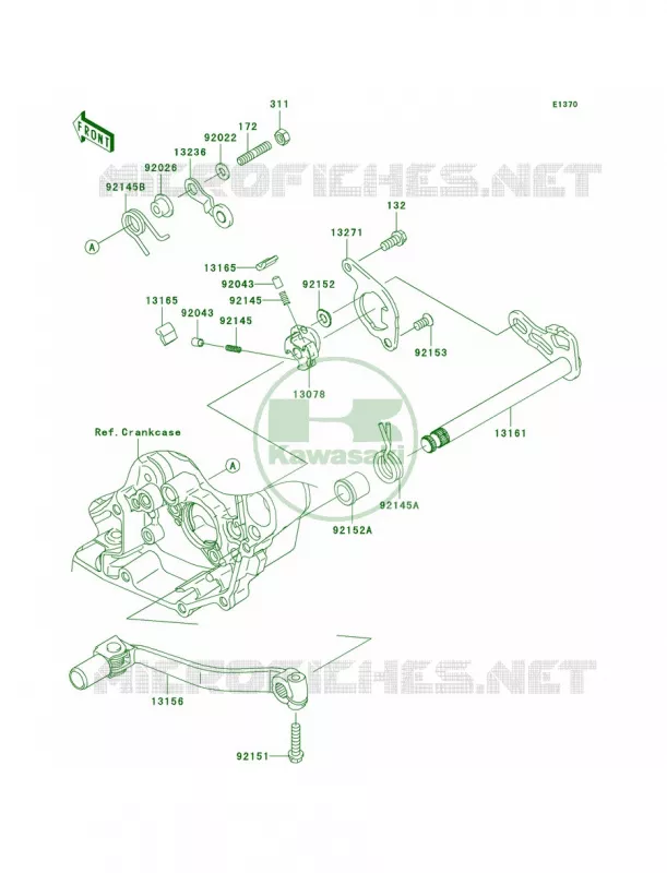 Gear Change Mechanism Kawasaki MOTOS 450 2011 KX450F  KX450EBF