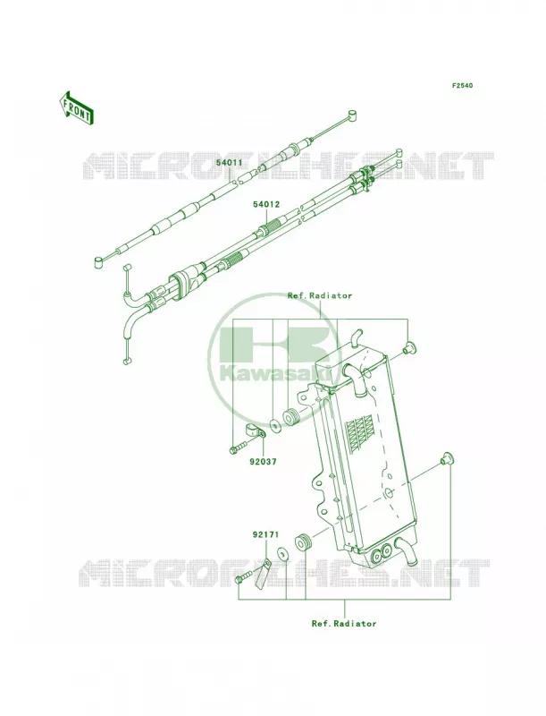 Cables Kawasaki MOTOS 250 2011 KX250F  KX250YBF