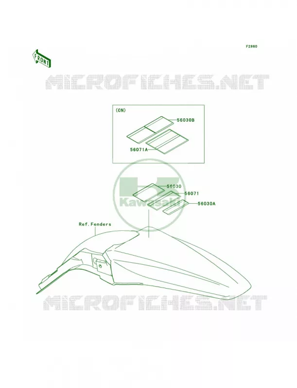 Labels Kawasaki MOTOS 250 2011 KX250F  KX250YBF
