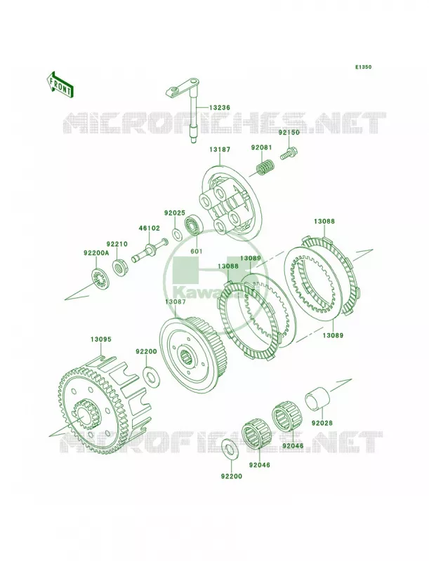 Clutch Kawasaki MOTOS 85 2011 KX85  KX85ABF