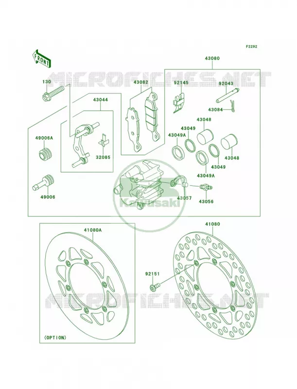 Front Brake Kawasaki MOTOS 85 2011 KX85  KX85ABF