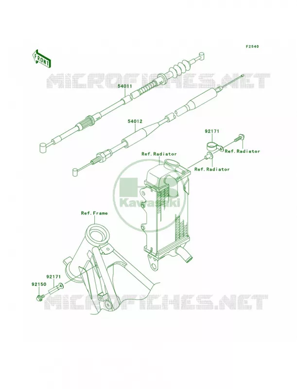 Cables Kawasaki MOTOS 100 2011 KX100  KX100DBF