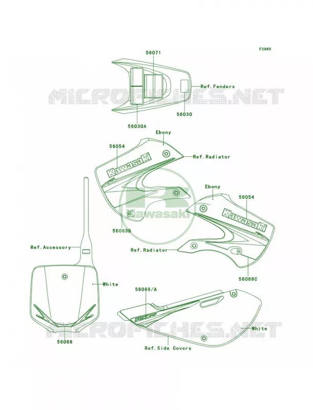 LabelsAAF Kawasaki MOTOS 65 2011 KX65   KX65ABF