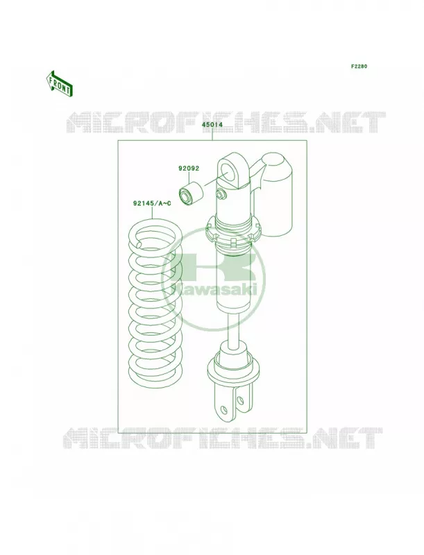 Shock Absorbers Kawasaki MOTOS 65 2011 KX65   KX65ABF