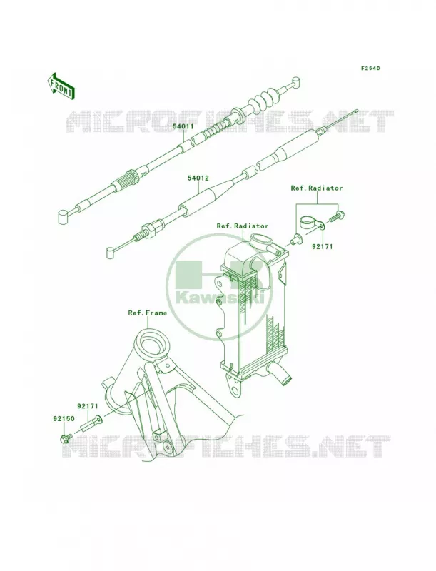 Cables Kawasaki MOTOS 85 2010 KX85  KX85AAF