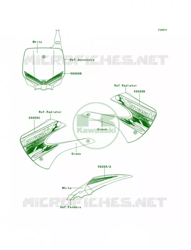 DecalsADF Kawasaki MOTOS 85 2010 KX85  KX85AAF