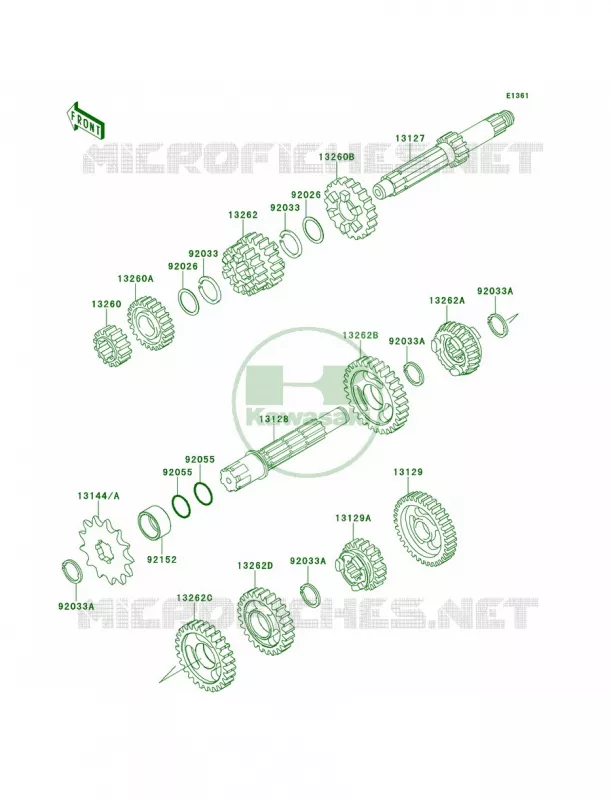 Transmission Kawasaki MOTOS 85 2010 KX85  KX85AAF