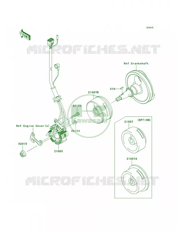 Generator Kawasaki MOTOS 250 2010 KX250F  KX250XAFB