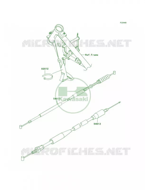 Cables Kawasaki MOTOS 65 2009 KX65 Monster Energy  KX65A9FA