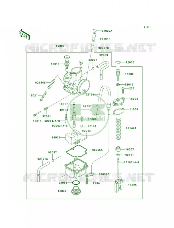 Carburetor Kawasaki MOTOS 100 2009 KX100  KX100D9F