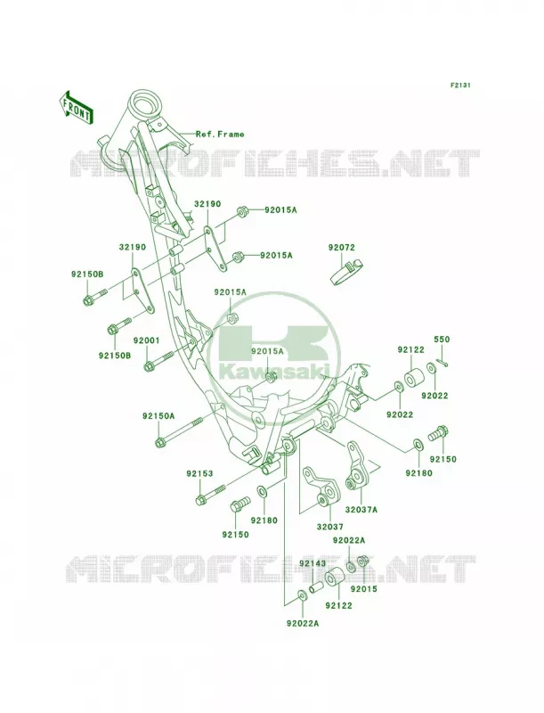 Frame Fittings Kawasaki MOTOS 100 2009 KX100  KX100D9F