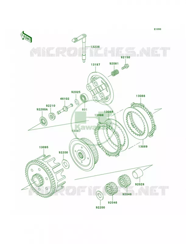 Clutch Kawasaki MOTOS 100 2009 KX100 Monster Energy  KX100D9FA