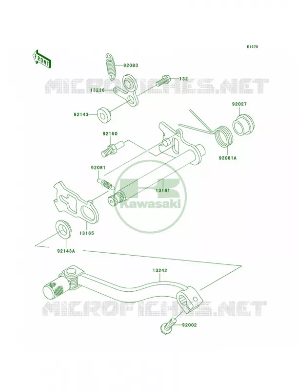 Gear Change Mechanism Kawasaki MOTOS 100 2009 KX100 Monster Energy  KX100D9FA