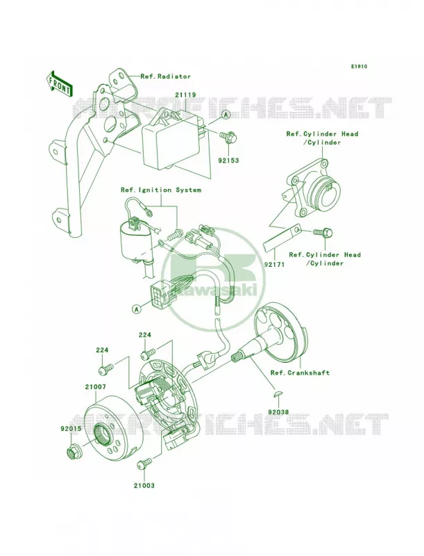 Generator Kawasaki MOTOS 100 2009 KX100 Monster Energy  KX100D9FA