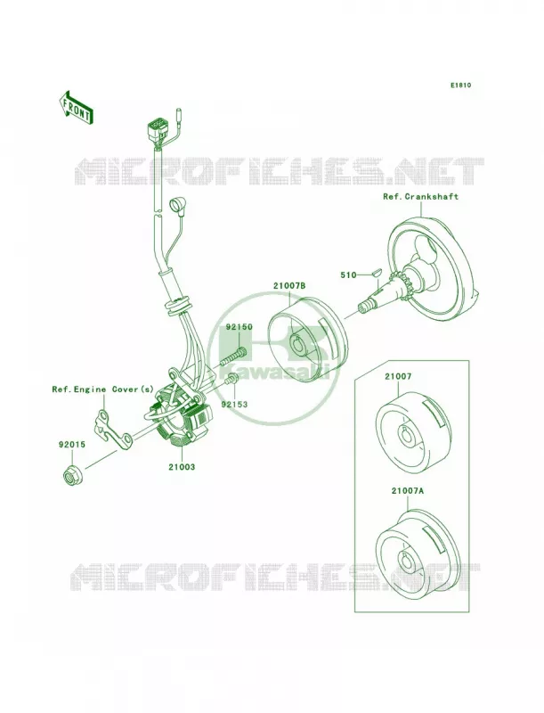 Generator Kawasaki MOTOS 250 2009 KX250F Monster Energy  KX250W9FA