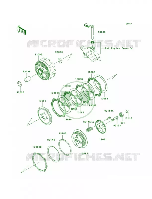 Clutch Kawasaki MOTOS 140 2009 KLX140L  KLX140B9F