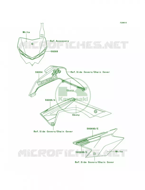 DecalsGreenBAF Kawasaki MOTOS 140 2009 KLX140L  KLX140B9F