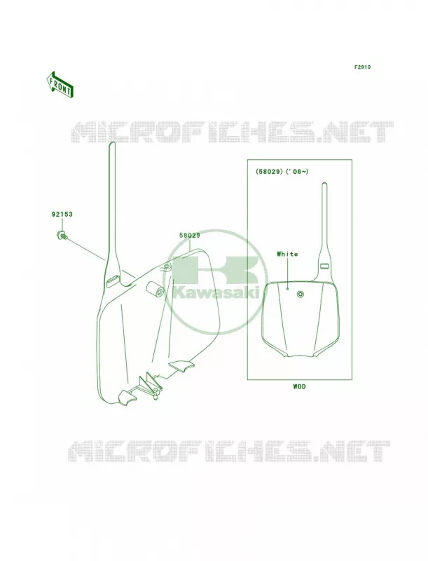 Accessory Kawasaki MOTOS 65 2008 KX65   KX65A8F