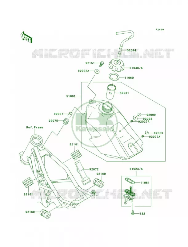 Fuel Tank Kawasaki MOTOS 85 2008 KX85  KX85A8F