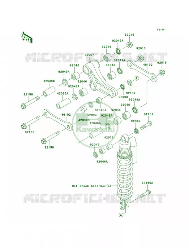 Rear Suspension Kawasaki MOTOS 85 2008 KX85  KX85A8F