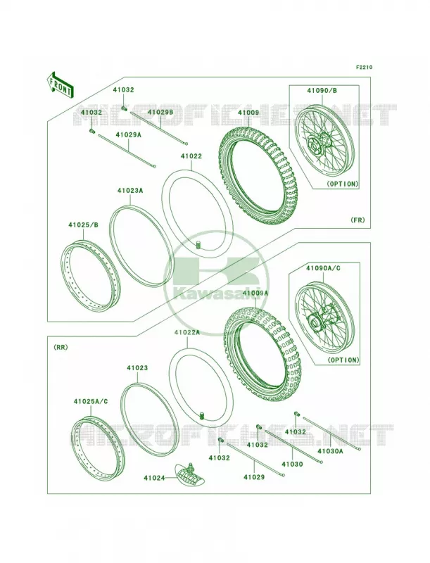 WheelsTires Kawasaki MOTOS 85 2008 KX85  KX85A8F