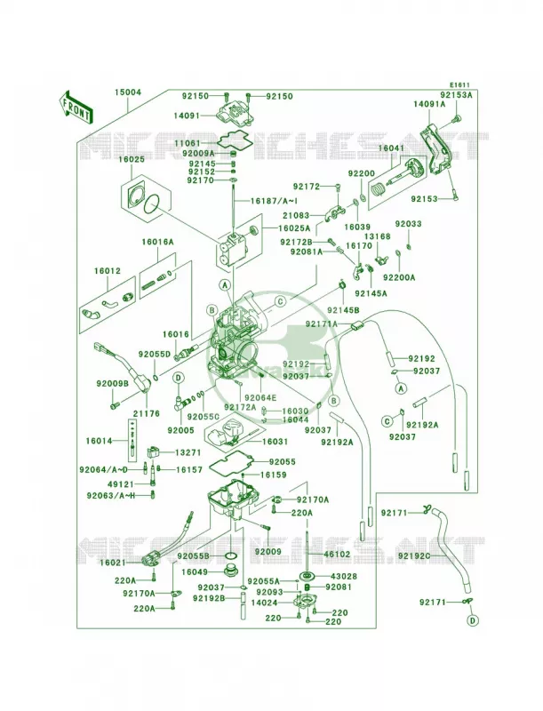Carburetor Kawasaki MOTOS 250 2008 KX250F  KX250T8F