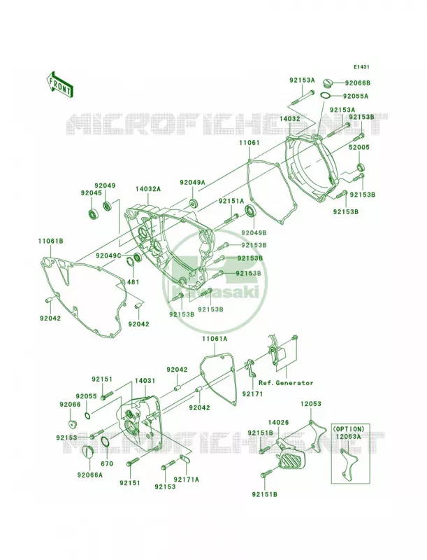 Engine Covers Kawasaki MOTOS 250 2008 KX250F  KX250T8F